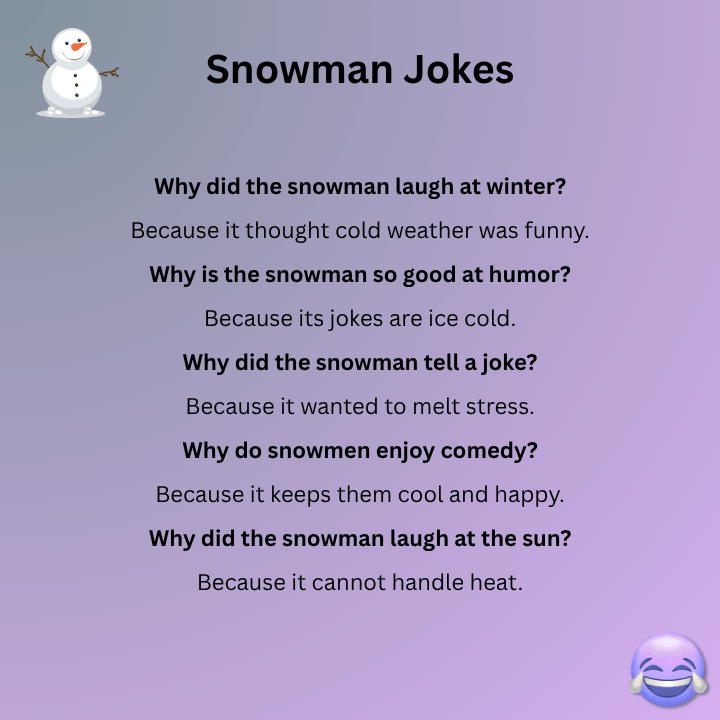 Humor Snowman Jokes