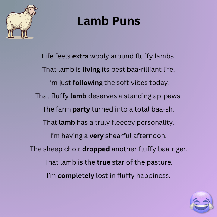 Lamb Puns One Liners