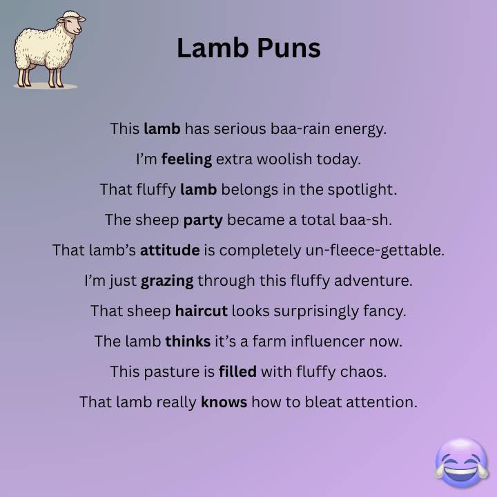Lamb Puns Reddit