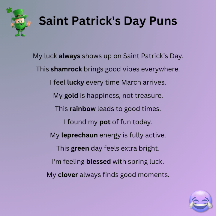 Saint Patrick's Day Puns
