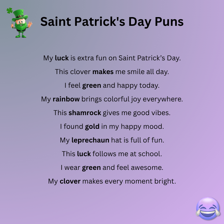 Saint Patrick's Day Puns For Kids