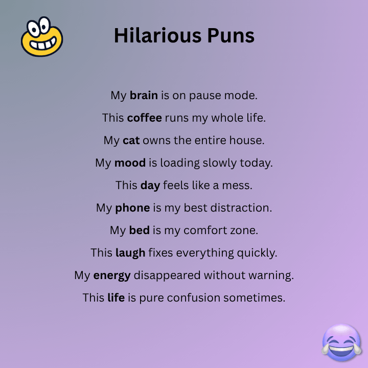 Short Hilarious Puns