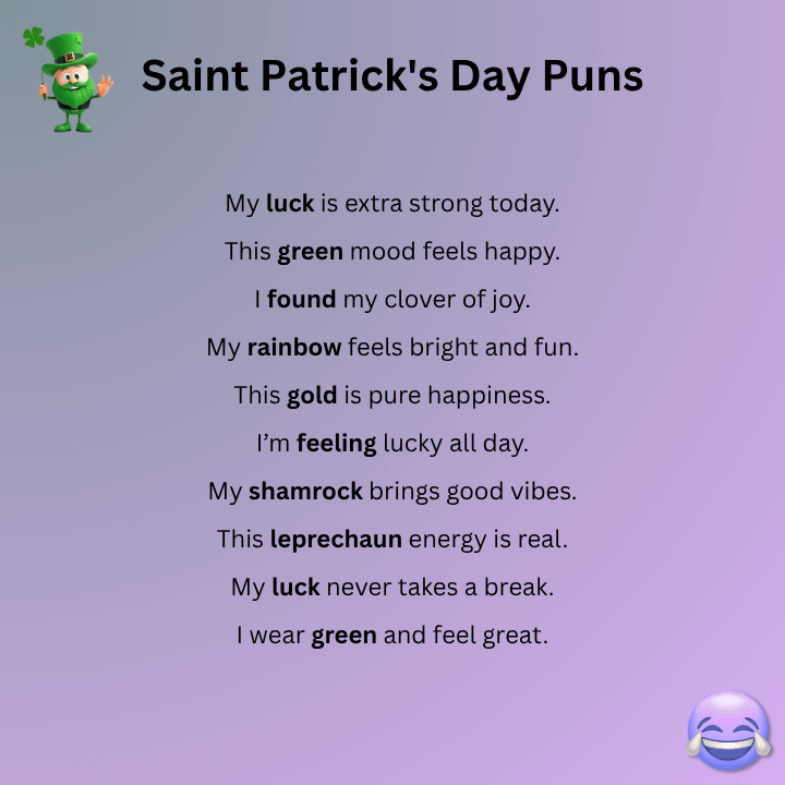 Short Saint Patrick's Day Puns