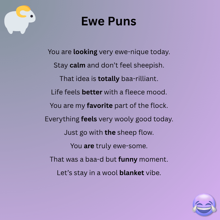 Short ewe puns