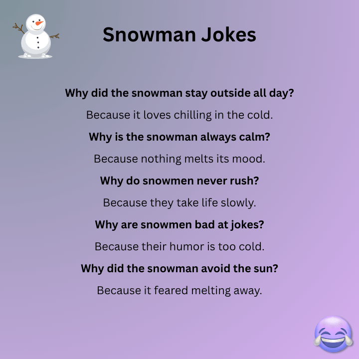Snowman Jokes One Liners