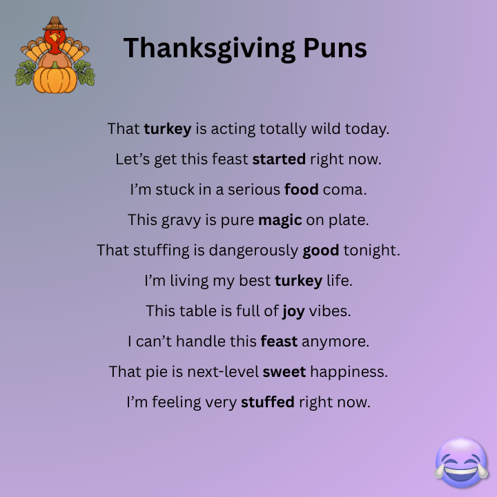Thanksgiving Puns And Jokes
