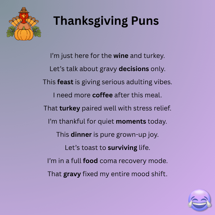 Thanksgiving Puns For Adults
