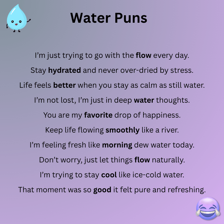 Water Puns One Liners