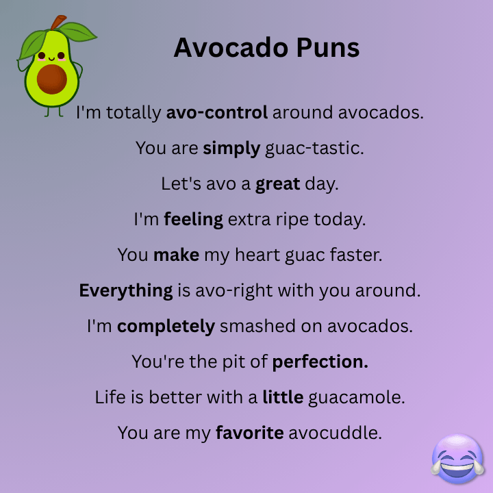 Avocado Puns