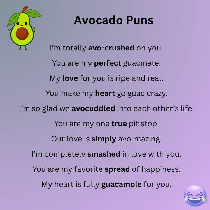 Avocado Puns Love