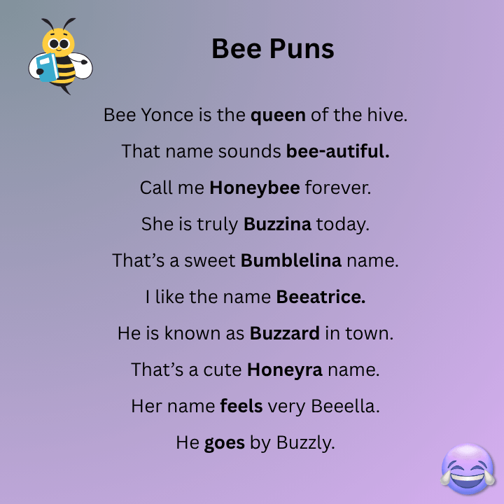 Bee Puns Names