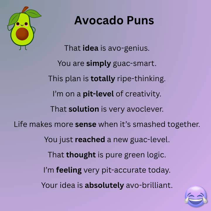 Clever Avocado Puns