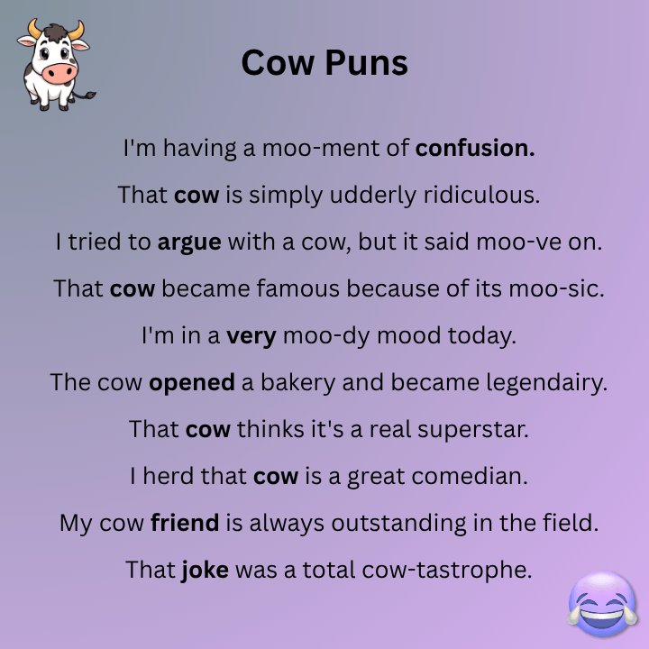 Cow Puns Funny