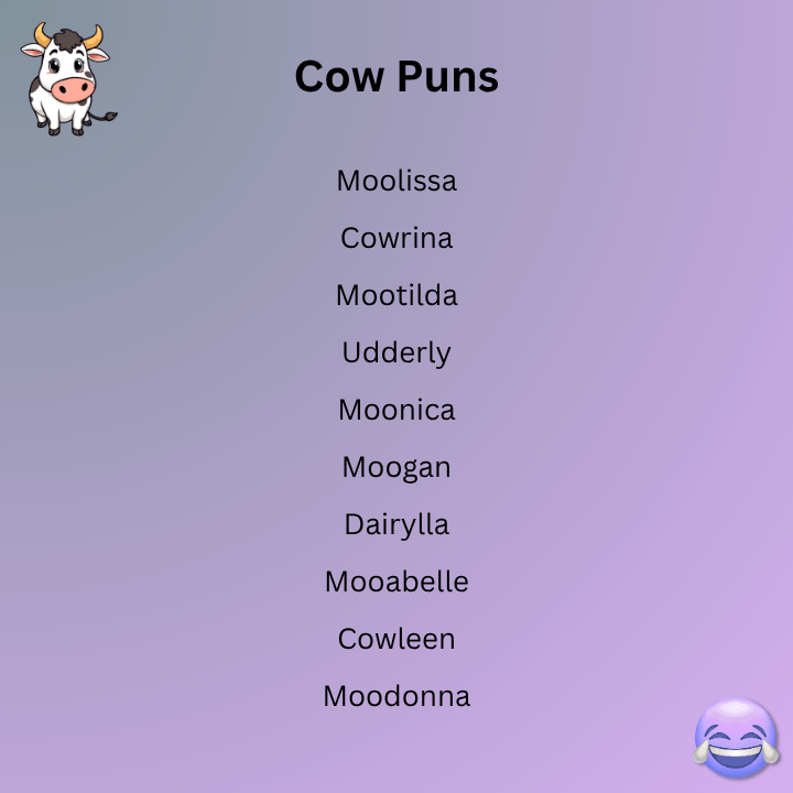 Cow Puns Names