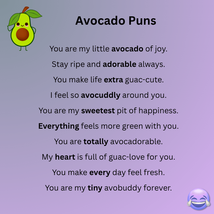 Cute Avocado Puns