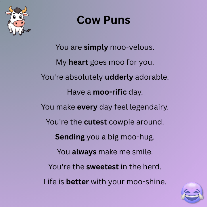 Cute Cow Puns